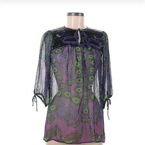 Custo Barcelona S/M Sleeve Blouse Casual Fancy Formal Trendy